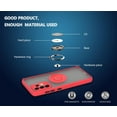 thumbnail image 4 of is specially designed for Samsung Galaxy A72(5G) Anti-Scratches,anti-fingerprint, built-in 360° rotating ring bracket solid and durable magnetic car phone case, suitable for 6.7inches Women-Red, 4 of 12
