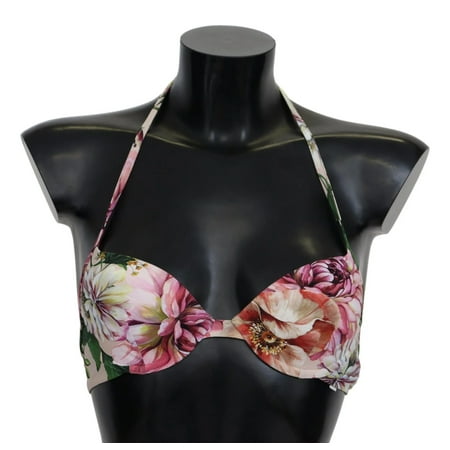 Dolce Gabbana Multicolor Floral Swimsuit Beachwear Bikini Tops
