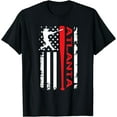 thumbnail image 1 of T-Shirt Vintage Atlanta Baseball Drapeau Américain - Noir - L, 1 of 4