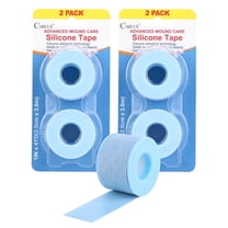 CAREUS Painless Removal Silicone Medical Tape for Sensitive Skin, 1" x 4 Yds, Waterproof Athletic Sports Tape, Supportive & Protective, 4 Rolls