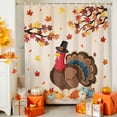 thumbnail image 4 of Thanksgiving Turkey Shower Curtains for Bathroom, Fall Pumpkin Maple Leaf Waterproof Fabric Shower Curtain for Bathroom Bathtub Decoration, Machine Washable, 60"x72", 4 of 9