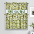 thumbnail image 2 of Kitchen Curtains 36 Inch Short - 3 Panel Set Lemon Print, Rod Pocket Window Curtains 100% Polyester, Cute Fruit Valance for Farmhouse, Cafe, Living Room, Bedroom, Easy Wash, 2 of 6