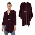 thumbnail image 2 of PULI Womens Large Cross Front Poncho Sweater Wrap Topper Knitted Elegant Shawls Cape, 2 of 12