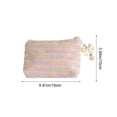 thumbnail image 3 of PONPRNGY Mini Nylon Rainbow Knitted Makeup Bag for Women, Canvas Cosmetic Bag, Travel Make up Organizer Bag Zipper Purse Pencil Case Pouch, 3 of 6