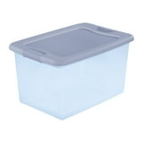 Sterilite 64 Qt. Latching Box Plastic, Blue Tint - Walmart.com