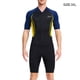 thumbnail image 2 of Trajes de neopreno Pareja Traje de buceo Traje de baño de una pieza con cremallera frontal Pantalones cortos de manga corta Transpirable Deportes Buceo Skins Traje de surf Hombre amarillo 3XL 1.5MM kenally OD003629-06, 2 of 5