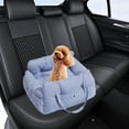 thumbnail image 1 of Asiento de coche para perros, transportador portátil para perros y gatos, caseta para perros, cómodo asiento para mascotas , transportador Azul y M, 1 of 8