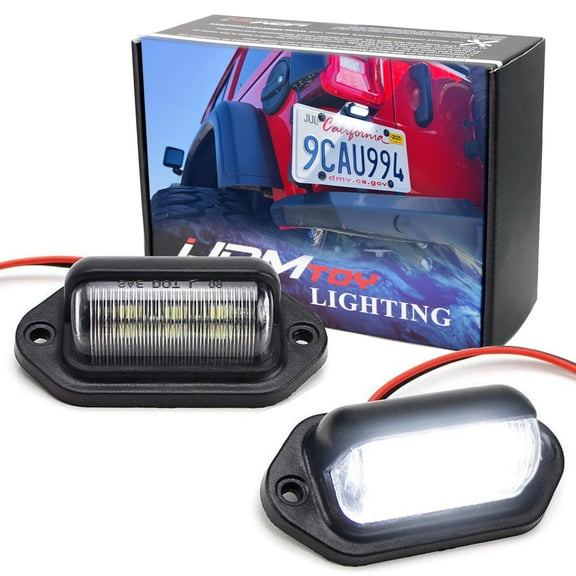 12V Add-On 6-SMD LED Lamps For Truck SUV Trailer Van As License Plate Lights, Step Courtesy Lights, Dome/Cargo Lights or Under Hood Lights, etc