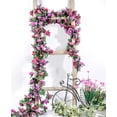 thumbnail image 5 of Nvzi 8 Pack 65 FT Flower Garland Decorations Plastic Artificial Flowers for Wedding Decoration Purple, 5 of 5