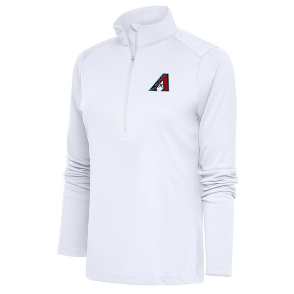 Women's Antigua  White Arizona Diamondbacks  Tribute Half-Zip Pullover Top