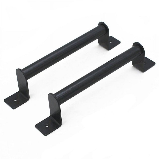 Tiradores para puertas de granero, juego de tiradores de puerta negros (paquete de 2), tirador de puerta para puerta corrediza de granero, armario, cajón-229mm