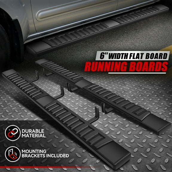 Nuvision for 05-24 Nissan Frontier Crew Cab Black 6" Side Step Nerf Bar Running Boards