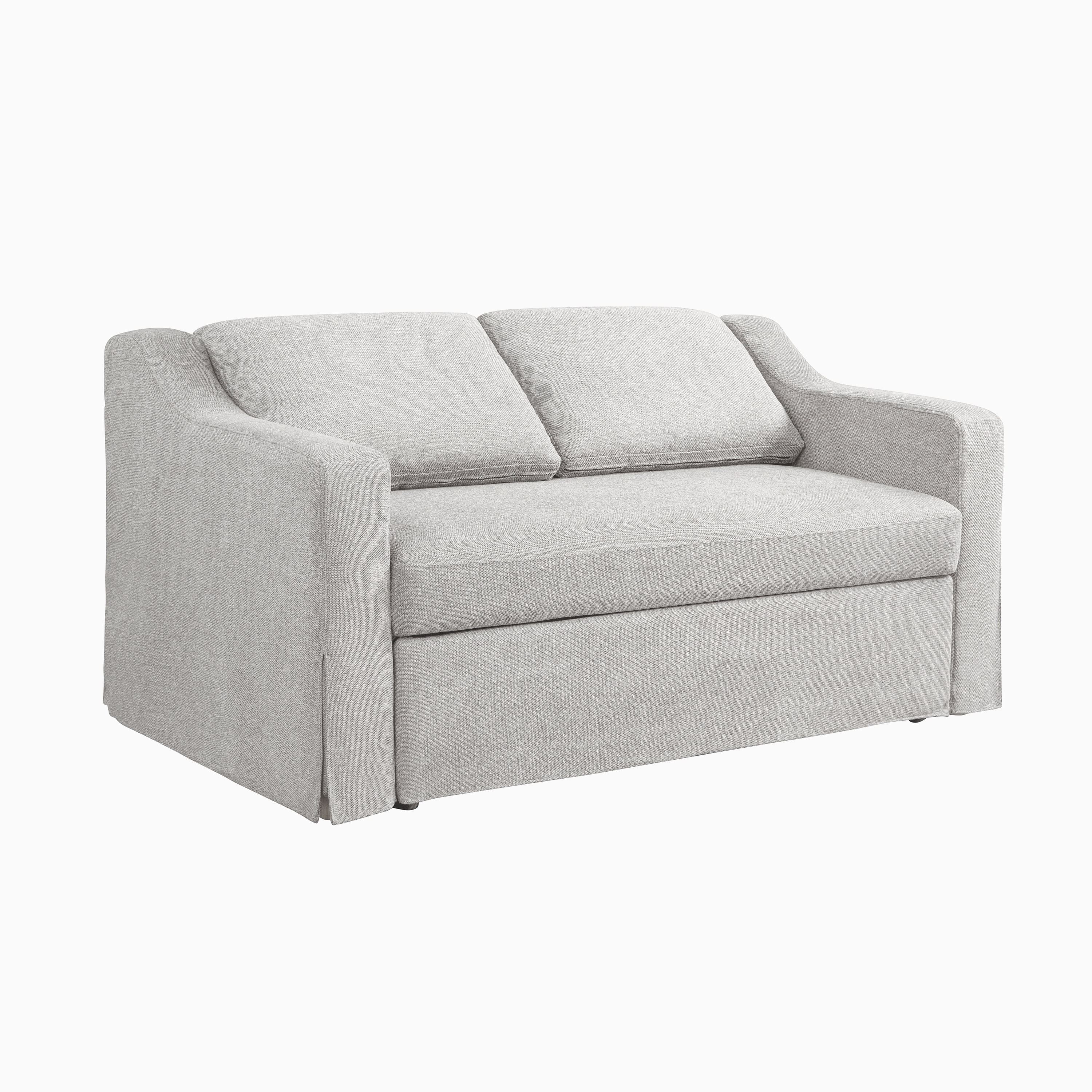 Serta Hanson Modern Style Convertible Loveseat, Linen Fabric