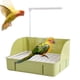 thumbnail image 1 of Bird Bath for Budgies, Parakeets, Cockatiels, Medium Parrots, Daily Cleaning Green, 1 of 5