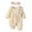 Z12-Beige, variant on XDZJLR Baby Loungewear Boy Girl Clothes Jumpsuit Linen One Bow Cotton Lace Piece Jumpsuit Pjs Romper Blue 12-18 Months