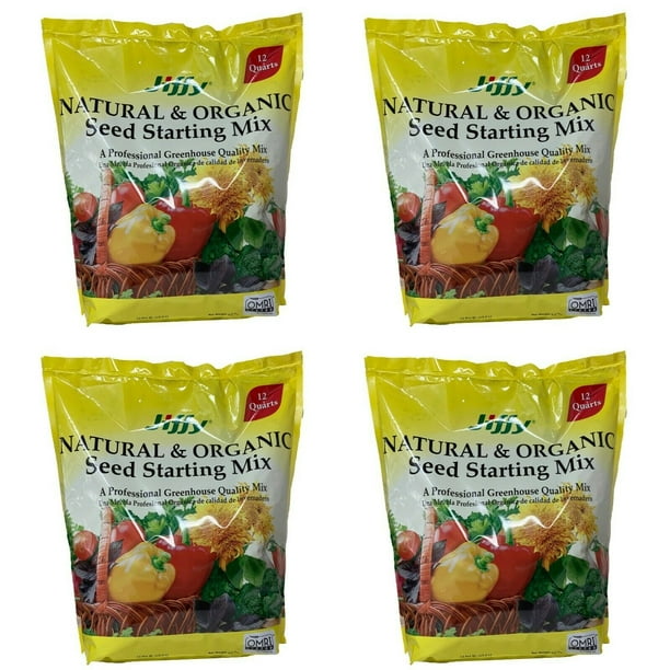 4-Pack JIFFY 12 QT SEED STARTING MIX NATURAL ORGANIC ...