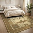 thumbnail image 3 of ODIKA 8'x10' Washable Area Rug Durable, Non-Slip Cowboy Longhorn Farmhouse Panels Round Runway Themed Trailer Hooks Flowing for Living Room, Under Sectional, Family, 3 of 7
