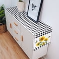 thumbnail image 5 of Table Runner Dresser Scarves 108 Inch Long, Rustic Farm Sunflowers Linen Dining Table Runners Black White Buffalo Checker Tabletop Scarf for Wedding Holiday Party Kitchen, 5 of 7