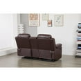 thumbnail image 2 of Kingway Faux Leather Manual Reclining Loveseat with LED Lights and console, 2 of 5