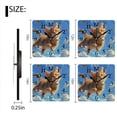 thumbnail image 3 of Square Wall Clock,Playful Kitten With Fur Brown And Golden In Color,Silent Non-Ticking Wall Clock Decor for Home Office Kitchen Living Room Bedroom(14inch), 3 of 4
