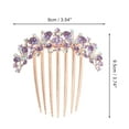 thumbnail image 2 of Unique Bargains 1 Pc Women's Butterfly Rhinestones Side Comb for Parties Purple Alloy, 2 of 4