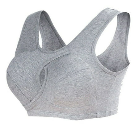 

Clearance! Women Sports Bras Solid Color Comfortable Sport Bra New Female No Steel Ring Lightweight Support Running Casual Sports Bra Gray 5XL