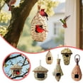 thumbnail image 4 of KMWGRE Hand Woven Natural Straw Gourd Bird Outdoor Garden Decoration Hanging Hut for Wild Birds Breeding Nesting Roosting Habitat D 22X11.5xm, 4 of 4