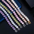 thumbnail image 6 of Silver Plated CZ Round 0.5 Carat Cubic Zircon Tennis Bracelet Jewelry for Women, 6 of 9