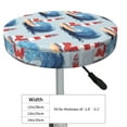 thumbnail image 4 of Round Bar Stool Seat Covers, Beacon In The Huge Waves Of The Surf Elastic Round Chair Cover Stool Seat Slipcover Bar Stool Cushions Round Pad for 12-14 inch, 4 of 7