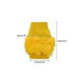 thumbnail image 2 of INSPIRE CHIC Women's Elastic Faux Fur Knit Gloves Winter Warm Soft Half Finger Thumb Hole Furry Wrist Sleeves for Windproof Plush Dress Dark Yellow, 2 of 6