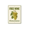 thumbnail image 2 of Free Wine Novelty Sign, Metal Wall Decor - 10x14 inches, 2 of 4