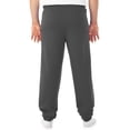 thumbnail image 4 of Jerzees Men's Adult Elastic Bottom Sweatpants, Black Heather, X-Large, 4 of 5