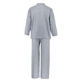 thumbnail image 6 of IYTR Mens Pajamas Set Plaid Crewneck Pajamas Suit Casual Wear Home Pajamas Suits Navy L, 6 of 6