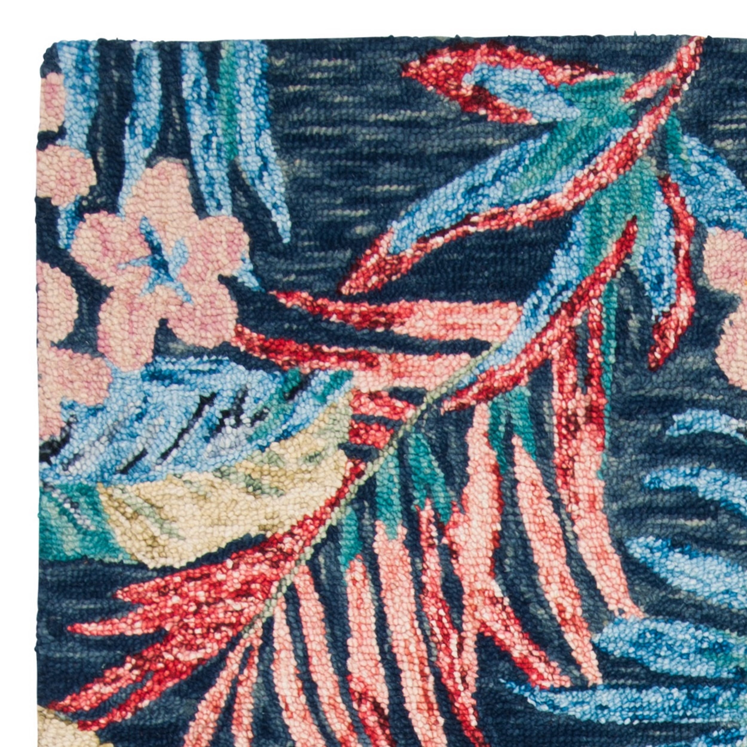 SAFAVIEH Aspen Willoughby Colorful Floral Wool Area Rug, Blue/Pink, 4' x 6'