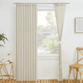 thumbnail image 5 of Coodeto Door Curtains for Doorway, Accordion Style Door Curtains Pleated Folding Linen Door Curtain Light Filtering Linen Curtains for Front Door/Sliding Door, 38"x80", Natural, 1 Panel, 5 of 10