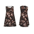 thumbnail image 7 of Honeii Coffee Bean Print Women's Sleeveless Dress, Loose Fit Casual Dress for Women, Summer Fashion Dress, 7 of 7