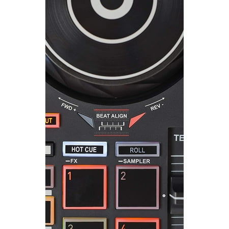 Open Box Hercules DJControl Inpulse 200 - DJ Controller with USB, Ideal for Beginners Learning to Mix - 2 Tracks with 8 Pads and Sound Card - Software and Tutorials Included