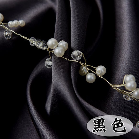 Xiao Hua black colored satin fabric 39.37 x 59.06 inches, 1 piece - Soft and smooth satin fabric, perfect for party background material satin, packaging lined with silk fabric