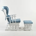 Comfort Deluxe Glider Chair and Ottoman Set Light Blue