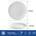 thumbnail image 4 of Dayedo White 10 inch Feast Plate, Ceramic Salad Plate (6-piece Set), 4 of 8