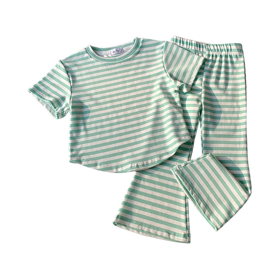 UAYOTSE Girls Pajamas for Kids Summer Pjs for 3T 4T 5T 6T 7T Girl Pajama Sets 2Pcs Short Sleeve Top Sleepwear for Teen,Sizes 3-4 Years