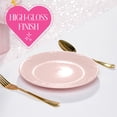 thumbnail image 3 of Paris Hilton London Collection Stoneware Salad Plate, Embossed Bow Detailing, 8.5-inch, Blush Pink, 3 of 9