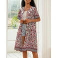 thumbnail image 3 of Ekouaer House Dress for Women Button Down Nightgown Short Sleeve Housecoat with pockets, 3 of 8