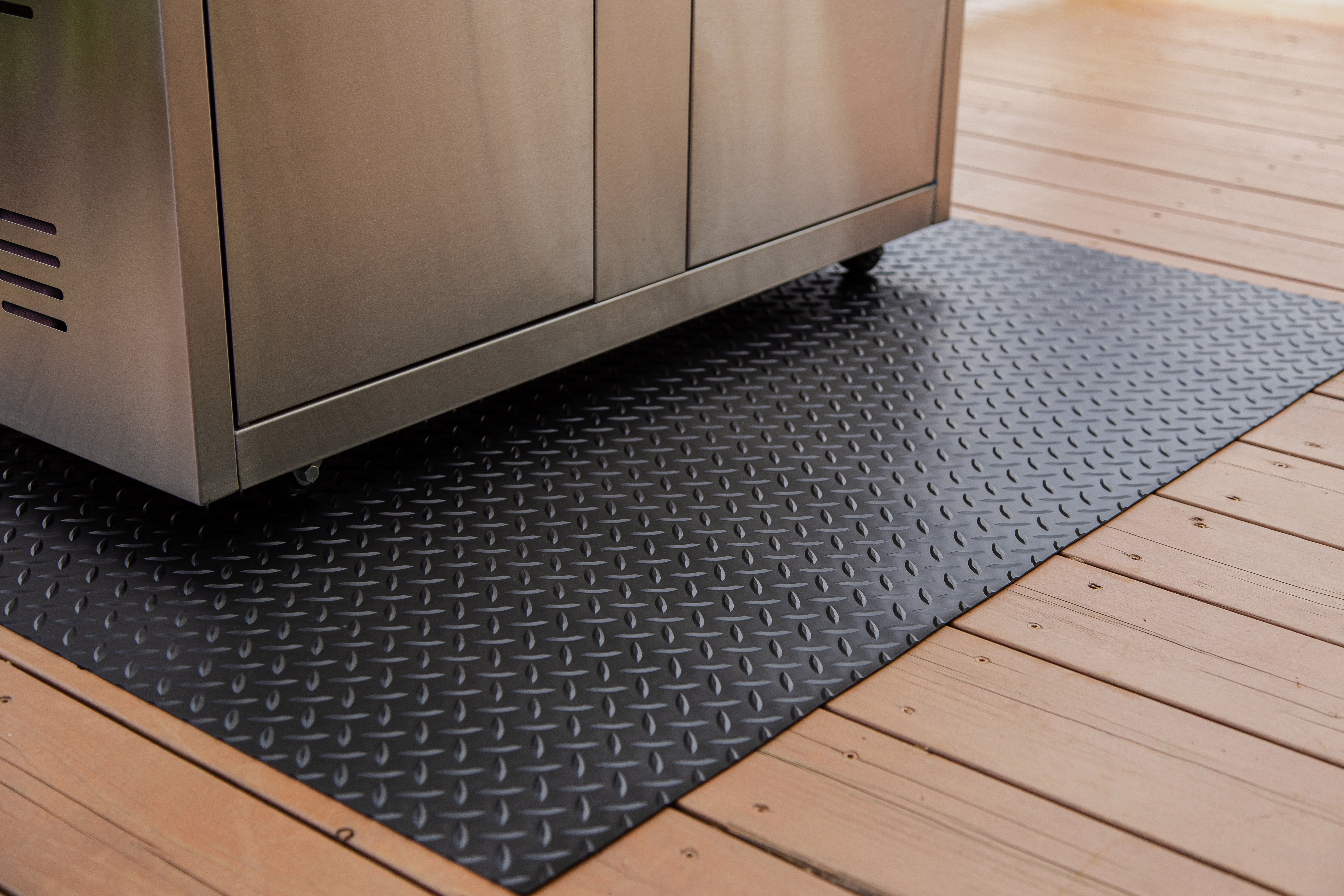 G-Floor 47" x 32" Vinyl Grill Mat - Durable, Waterproof, Stain-Resistant Floor Protection