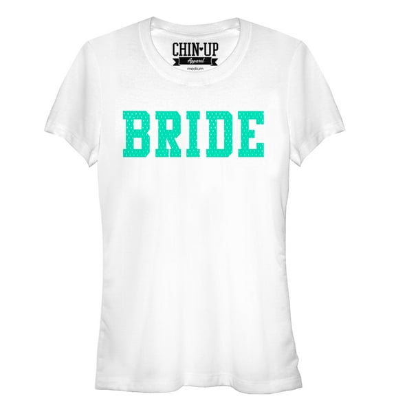 Junior's CHIN UP Bride  Graphic Tee White X Large