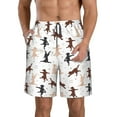thumbnail image 2 of Uemuo Yoga Labrador Retriever Pattern Men's Swim Trunks Hawaiian Beach Bathing Suit Swimsuits Beach Quick-Dry Shorts with Pockets-XX-Large, 2 of 9