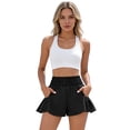 thumbnail image 5 of Sewkxo Womens High Waisted Shorts Athletic Running Shorts Workout Gym Quick Dry Flowy Shorts with Pockets,Black 2XL, 5 of 7