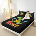 thumbnail image 4 of Castle Fairy Cute Dino Queen Sheet Sets,Jungle Wildlife Dinosaur Bed Set, 4 of 7
