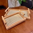 thumbnail image 3 of Bamboo hand-held tray, home restaurant tea set tray, hotel rectangular tray, simple fruit tray, storage decoration tray, 3 of 8