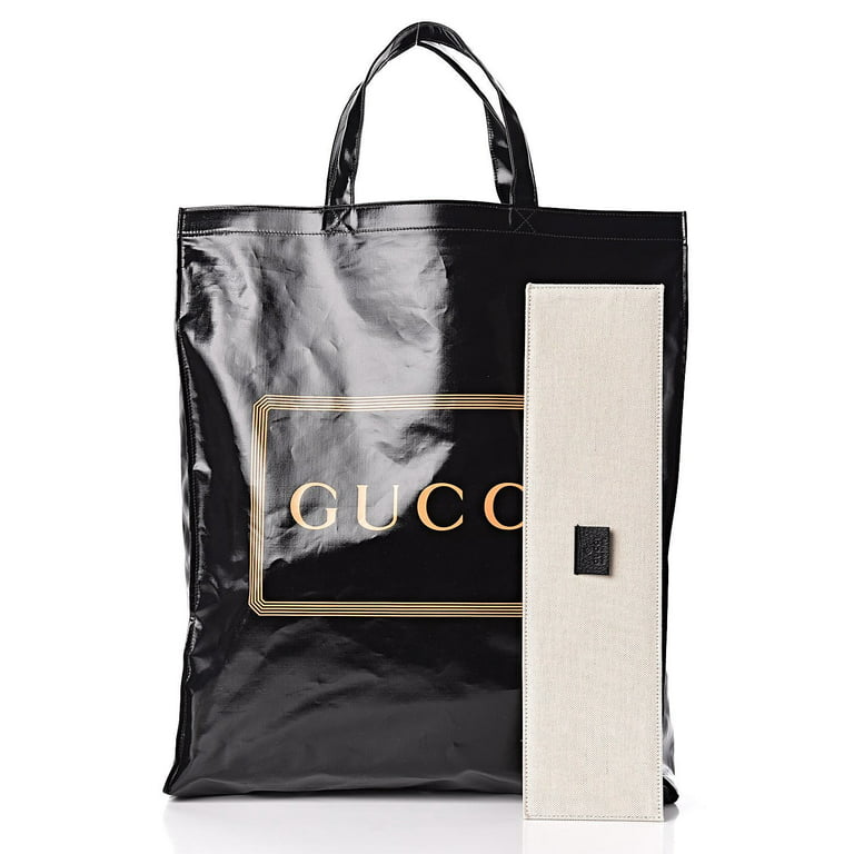 omhyggelig løn donor New Gucci Montecarlo Crystal Black Patent Logo Medium Tote Bag 575140 -  Walmart.com